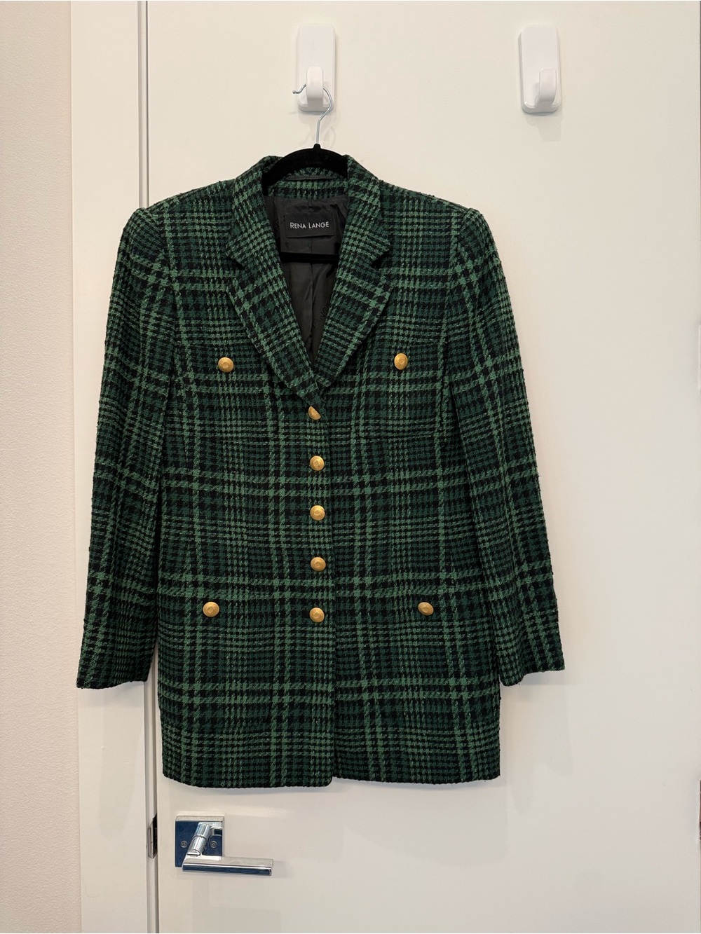 Rena Lange Green Double Breasted Blazer